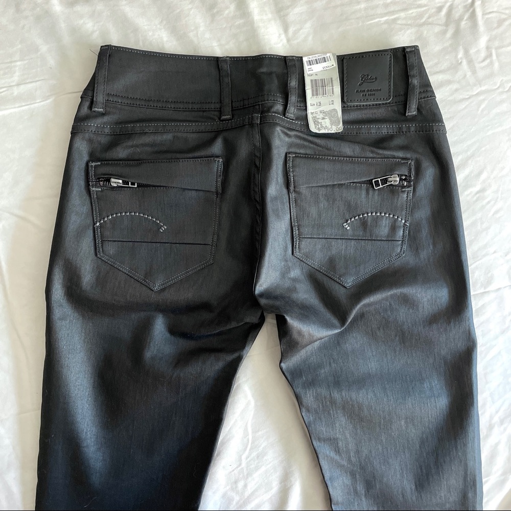 FINAL G-Star Raw Black Coated Skinny Jeans